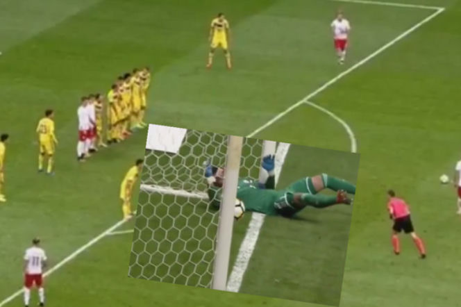 Robert Lewandowski - niezaliczona bramka w meczu Polska - Kazachstan [VIDEO]