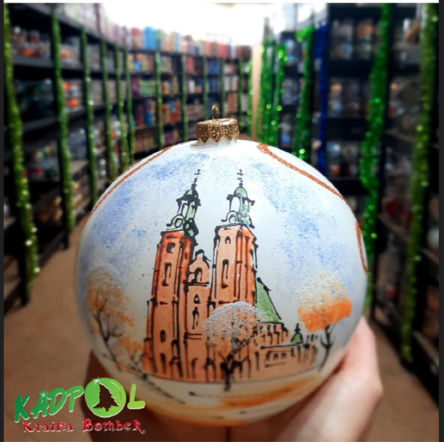 Bombka z Katedrą Gnieźnieńską z fabryki KADPOL