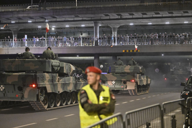 Nocna próba defilady wojskowej w Warszawie 2