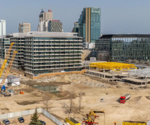 Budowa wieżowca AFI Tower w kompleksie Towarowa22