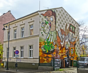 Mural pn. „Śniadanie mistrzów” przy ul. Piotra Skargi 6