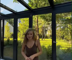Agnieszka Kaczorowska i jej taras