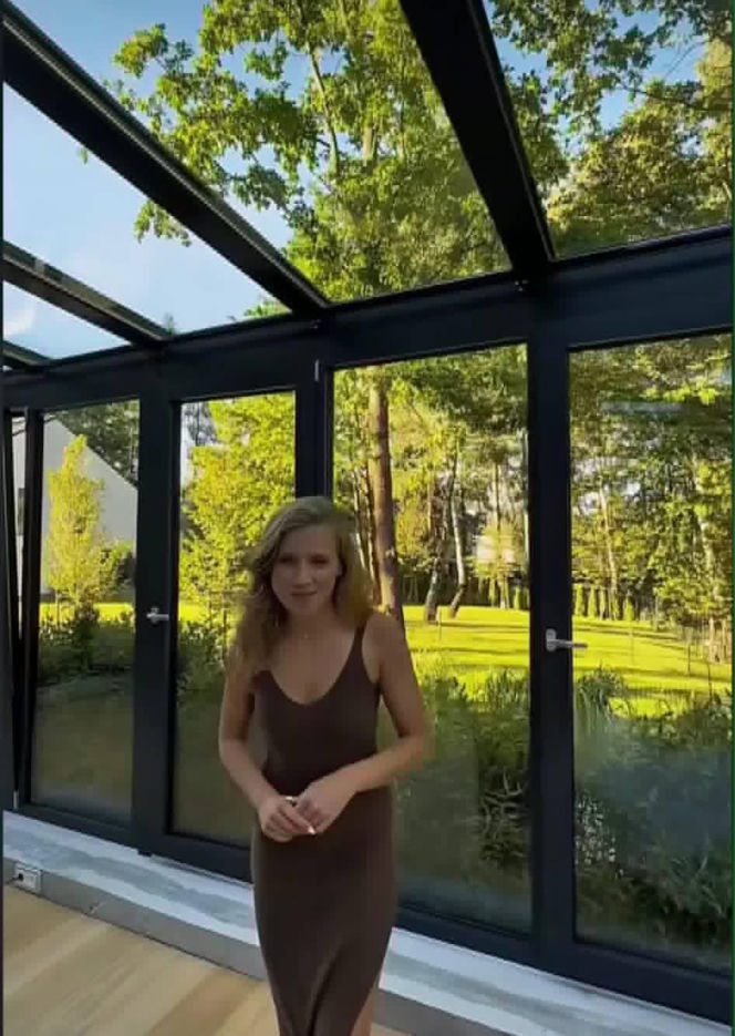 Agnieszka Kaczorowska i jej taras