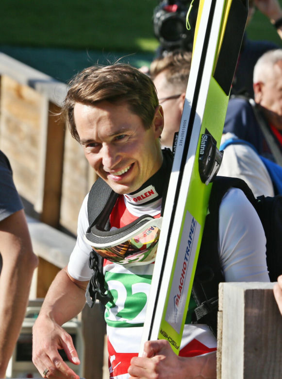 Kamil Stoch podczas konkursu indywidualnego mistrzostw Polski w skokach narciarskich