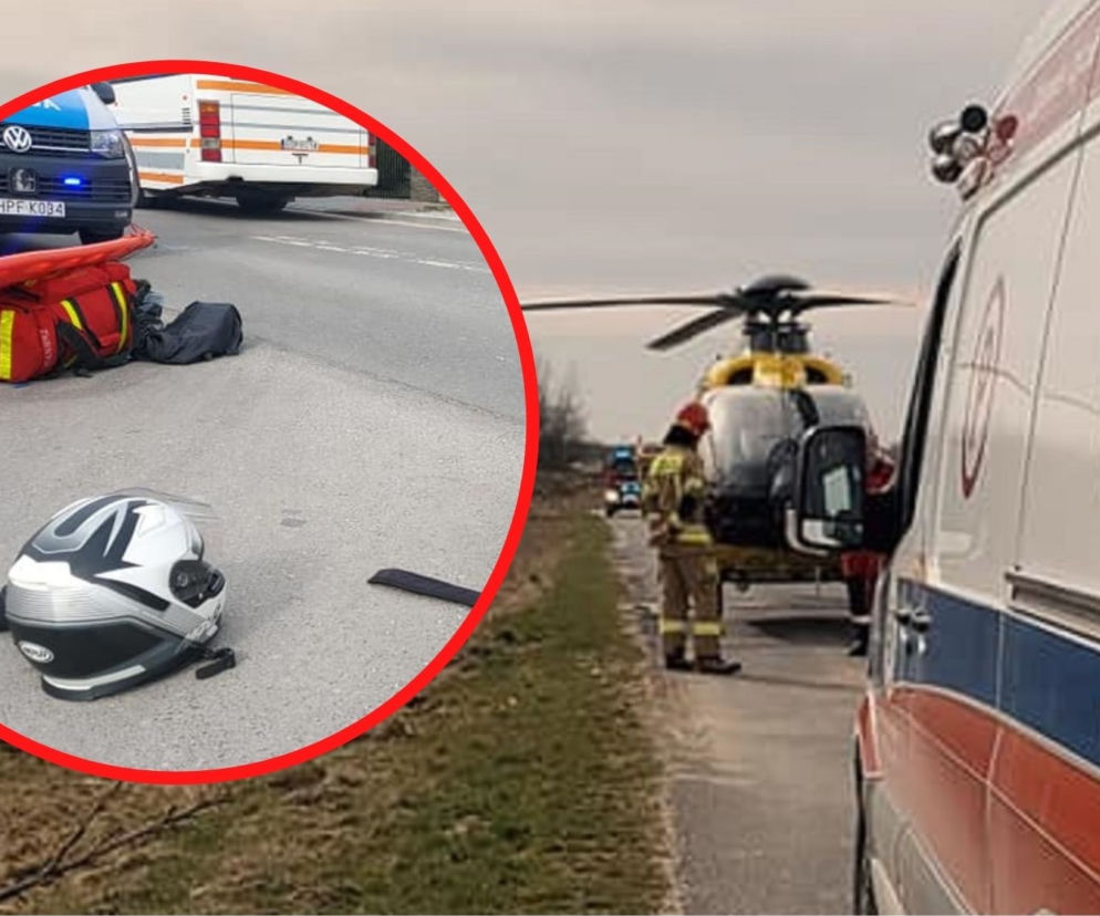 17-latek jechał motocyklem, nagle uderzyło w niego auto. Tragedia w Opocznie [FOTO]
