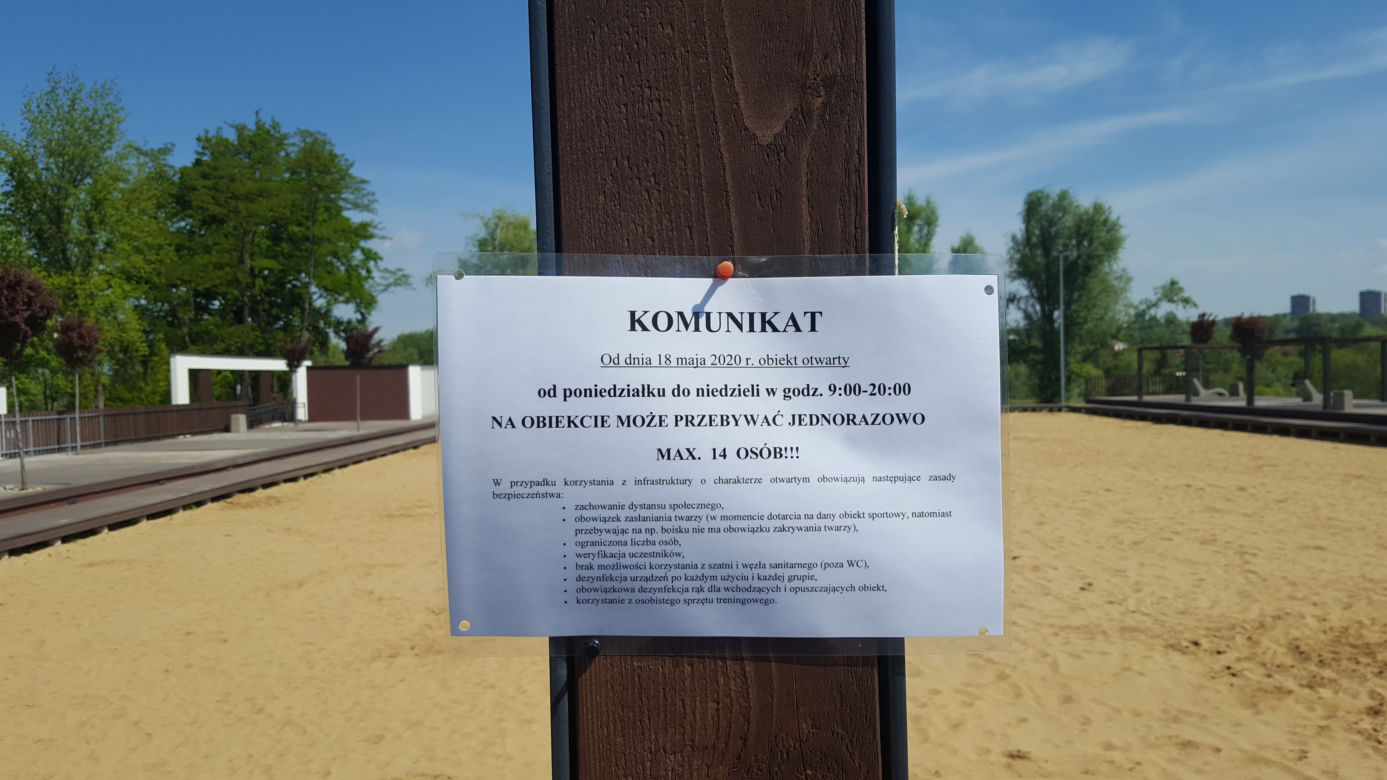 Obiekty plenerowe TOSiR od 18 maja są bardziej dostępne