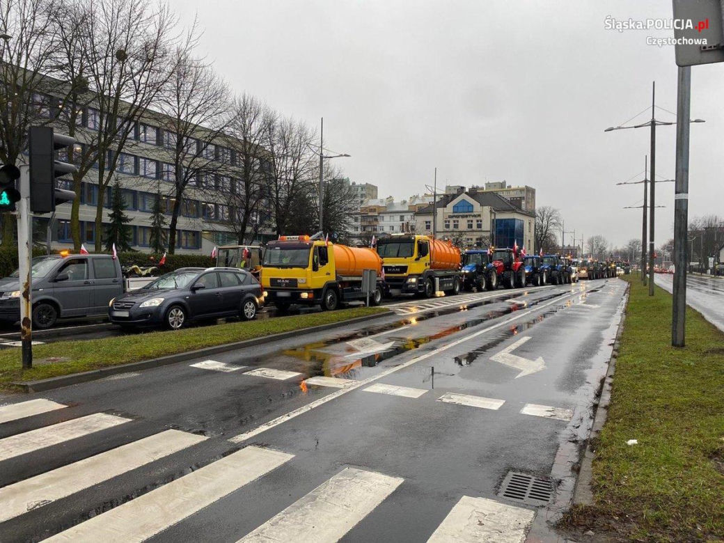 Strajk rolników w Śląskiem 20.02.2024