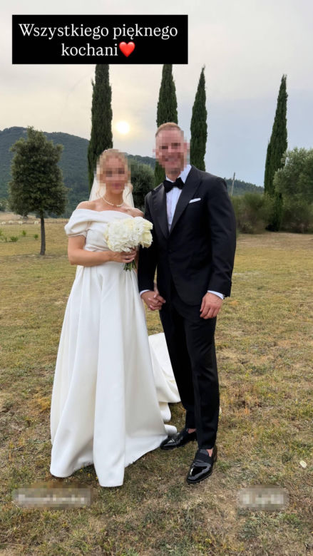 Borys Szyc i Justyna Szyc-Nagłowska na weselu we Włoszech