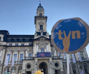 Protest w Nowym Sączu przeciwko zmianom w ustawie o radiofonii i telewizji