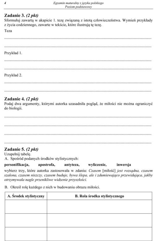MATURA 2014 POLSKI ARKUSZE z CKE - MAJ 2014
