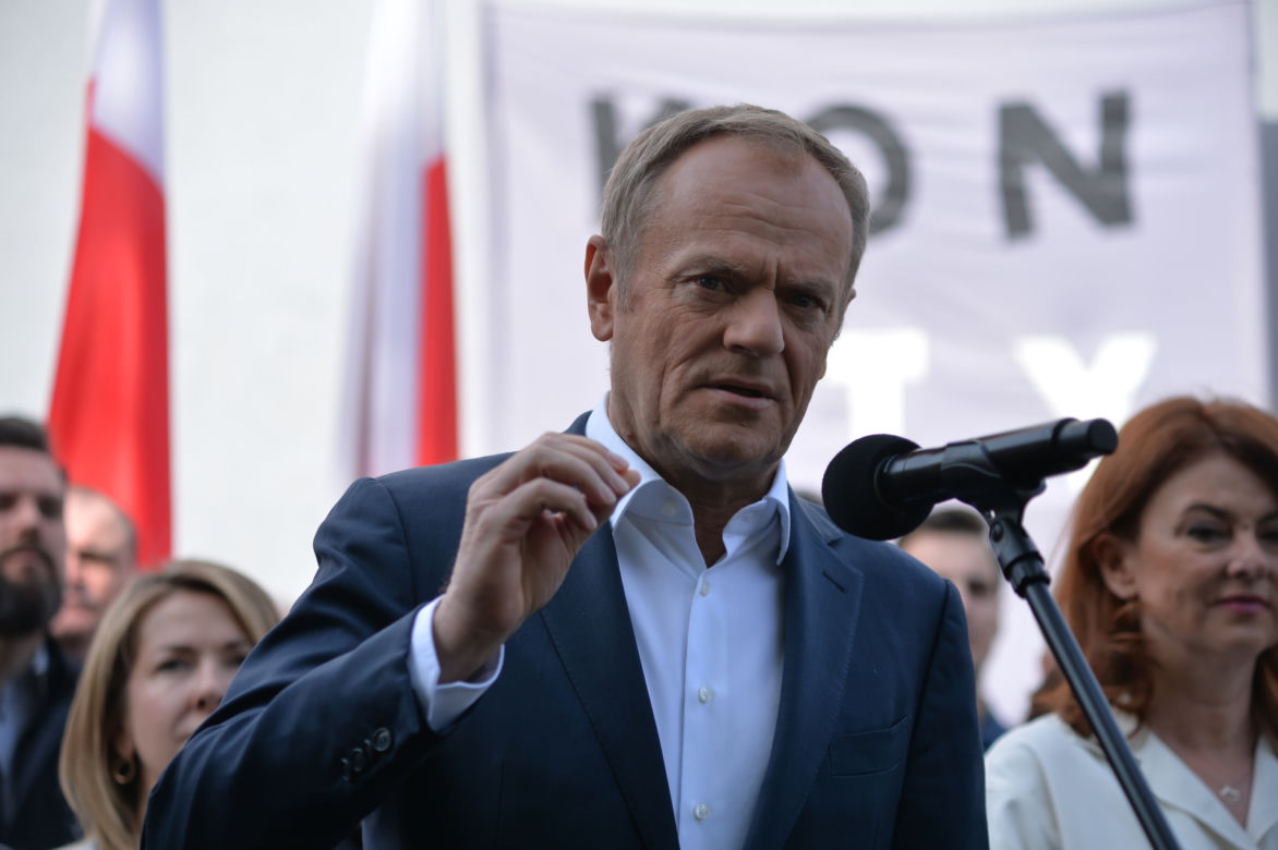 Prezentacja muralu "Konstytucja" w Warszawie