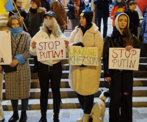 Lublin: protest wobec rosyjskiej agresji na Ukrainę