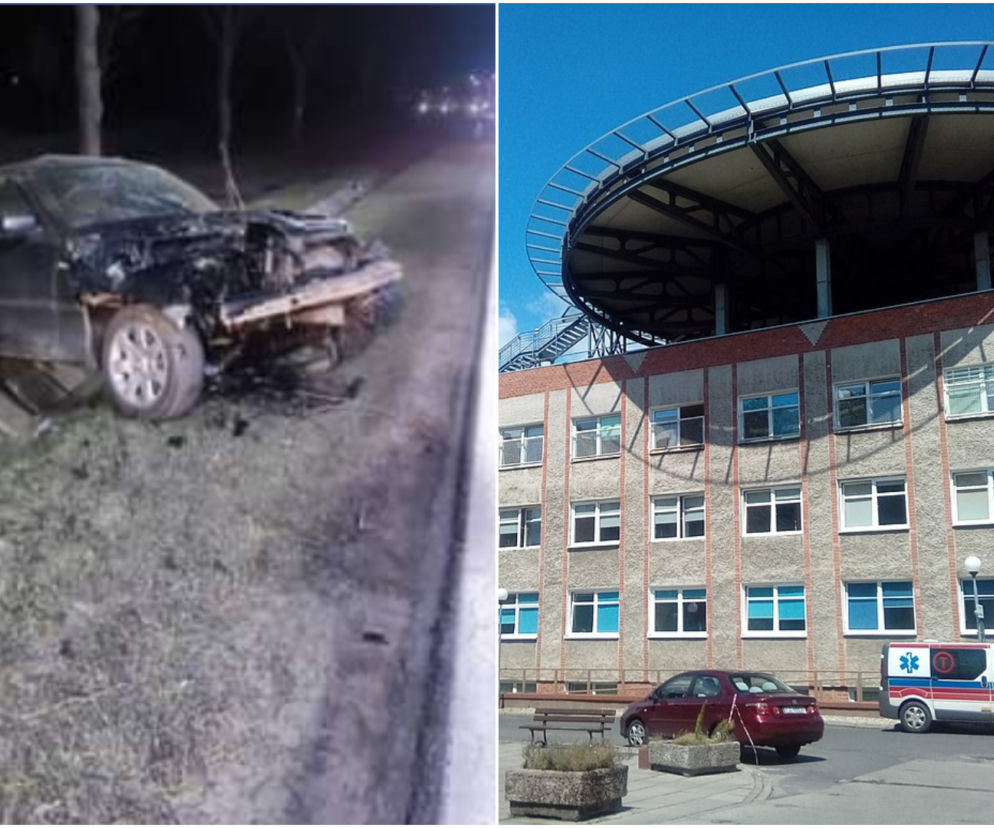 22-latek nie żyje, 17-latka i 28-latek w szpitalu. Ich bmw roztrzaskało się o drzewo