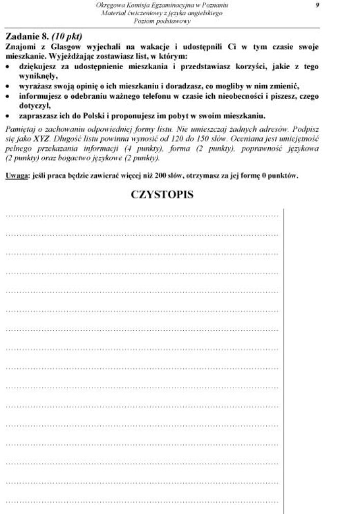 Angielski podstawa 9