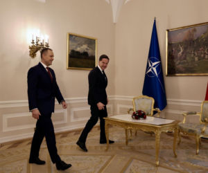 Rutte na spotkaniu z Nawrockim