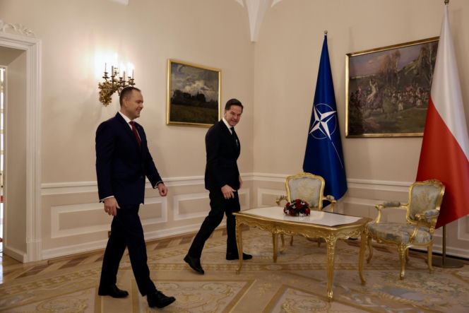 Rutte na spotkaniu z Nawrockim