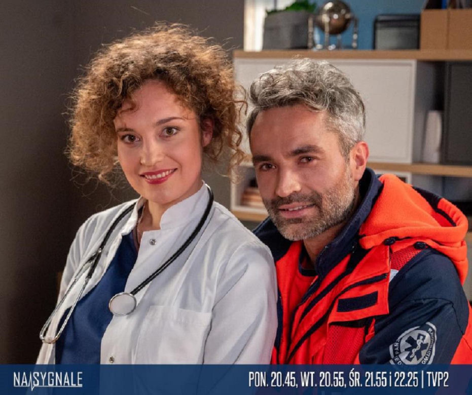 Na sygnale. Wanda (Anna Lemieszek), Benio Vick (Hubert Jarczak)