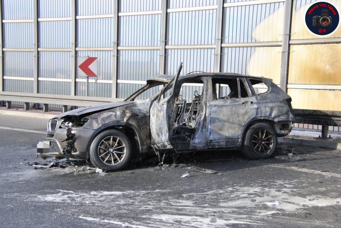 Dramat na S8. Płonęła jak żywa pochodnia. Zginęła skacząc z węzła.