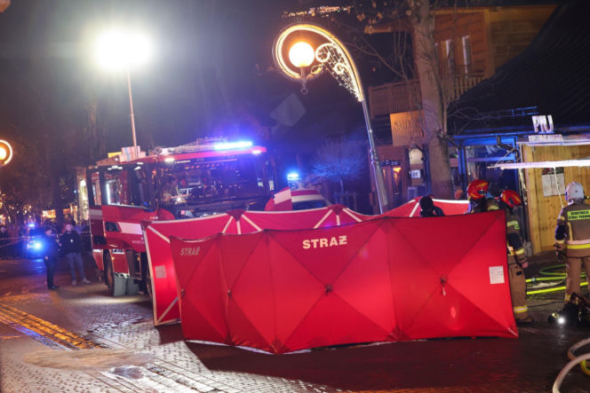 Pożar lokalu na Krupówkach