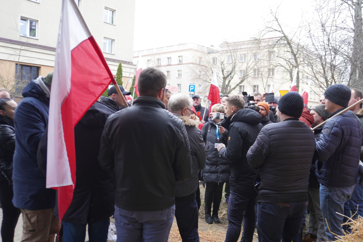 Protest rolników w Białymstoku. Przemarsz ulicami miasta 4 marca