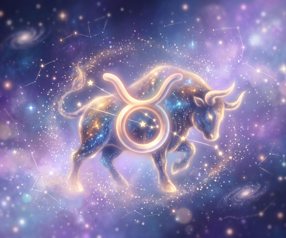 Znak zodiaku Byk na tle gwieździstego nieba. O horoskopie dziennym i zmianach w życiu Byka przeczytasz na Eska.