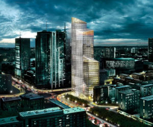Nowy biurowiec przy rondzie ONZ (projekt Schmidt Hammer Lassen)