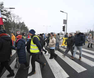 Mają dość korków, chcą buspas. W godzinach szczytu protestowali na pasach