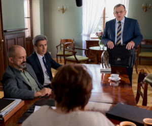 Lekarze 5 sezon odc. 12. Tadeusz Karkoszka (Krzysztof Jędrysek), Leon Jasiński (Jacek Koman), Krzysztof Florczyk (Piotr Polk)