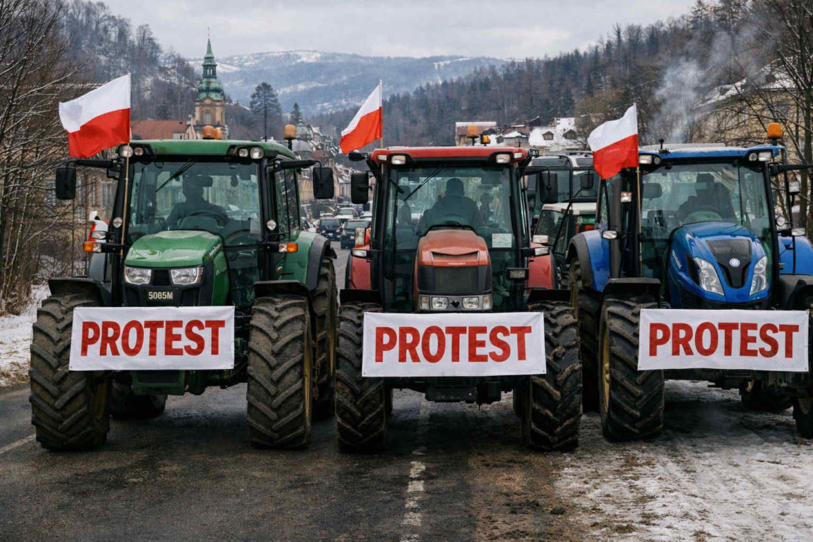 Protest rolników na Dolnym Śląsku