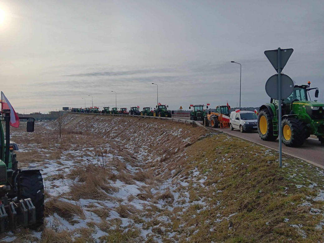 Protest rolników w Podlaskiem. Ciągniki blokują drogi w całym województwie! 