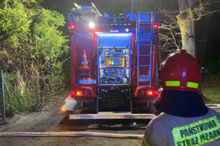 Duże straty po pożarze altany w Lesznie. Ogień wybuchł w środku nocy