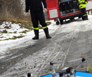 Symulacja akcji ratunkowej na zbiorniku Korzeń w Skrzyszowie