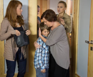 Klan. Krystyna (Agnieszka Kotulanka), Paweł (Tomasz Stockinger), Ola (Kaja Paschalska), Pawełek (Julian Peciak), Agnieszka (Paulina Holtz)