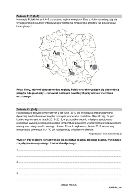 Matura 2022: geografia rozszerzona. Arkusze CKE, zadania, pytania. Poziom rozszerzony	