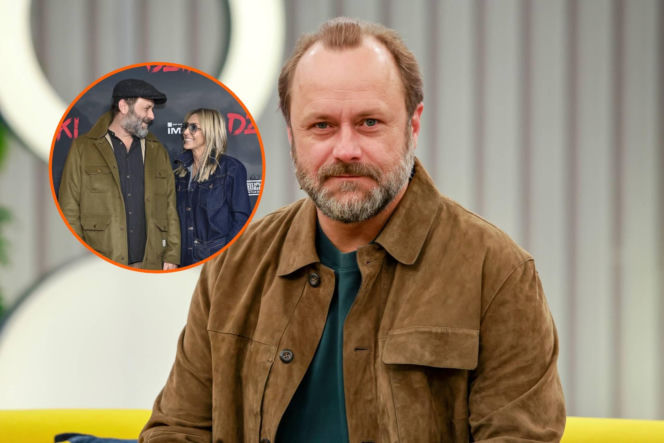 Leszek Lichota z nową partnerką na premierze filmu