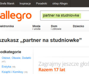 Partner na studniówkę na Allegro