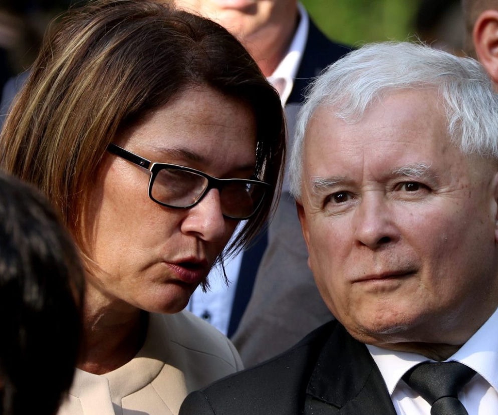 Beata Mazurek i Jarosław Kaczyński