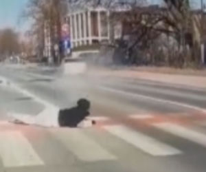 Kraków: DRASTYCZNE wideo z potrącenia kobiety na hulajnodze! Sprawca trafił w ręce policji 
