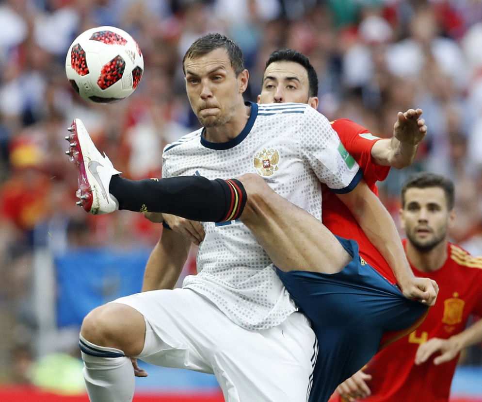 MŚ 2018: 1/8 Hiszpania-Rosja: Artiom Dziuba i Sergio Busquets