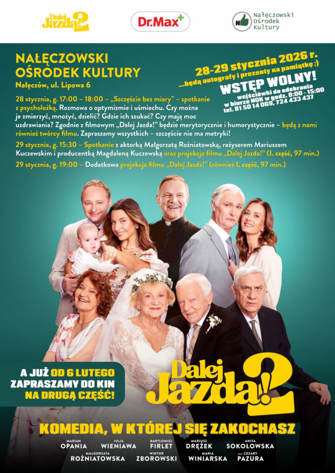 Dwa dni filmowych spotkań w Nałęczowie. Jazdobus zaprasza na „Dalej Jazda!”