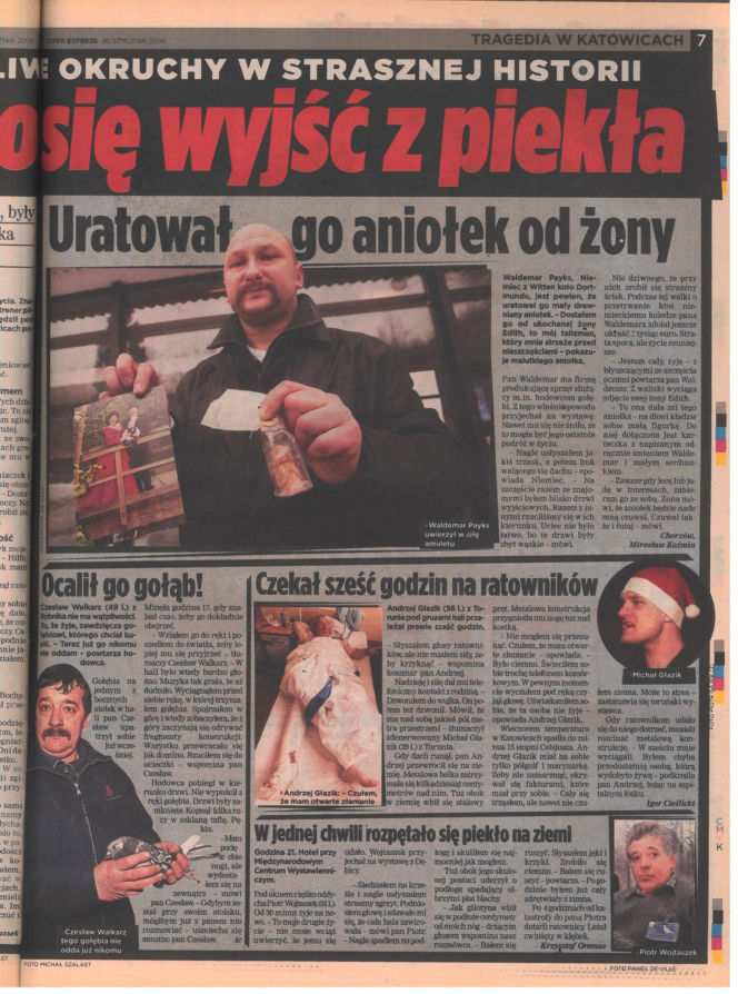 Zawalenie hali w Katowicach - archiwalne wydania "Super Expressu"