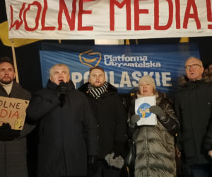 LEX TVN. Demonstracja w Białymstoku w obronie wolnych mediów