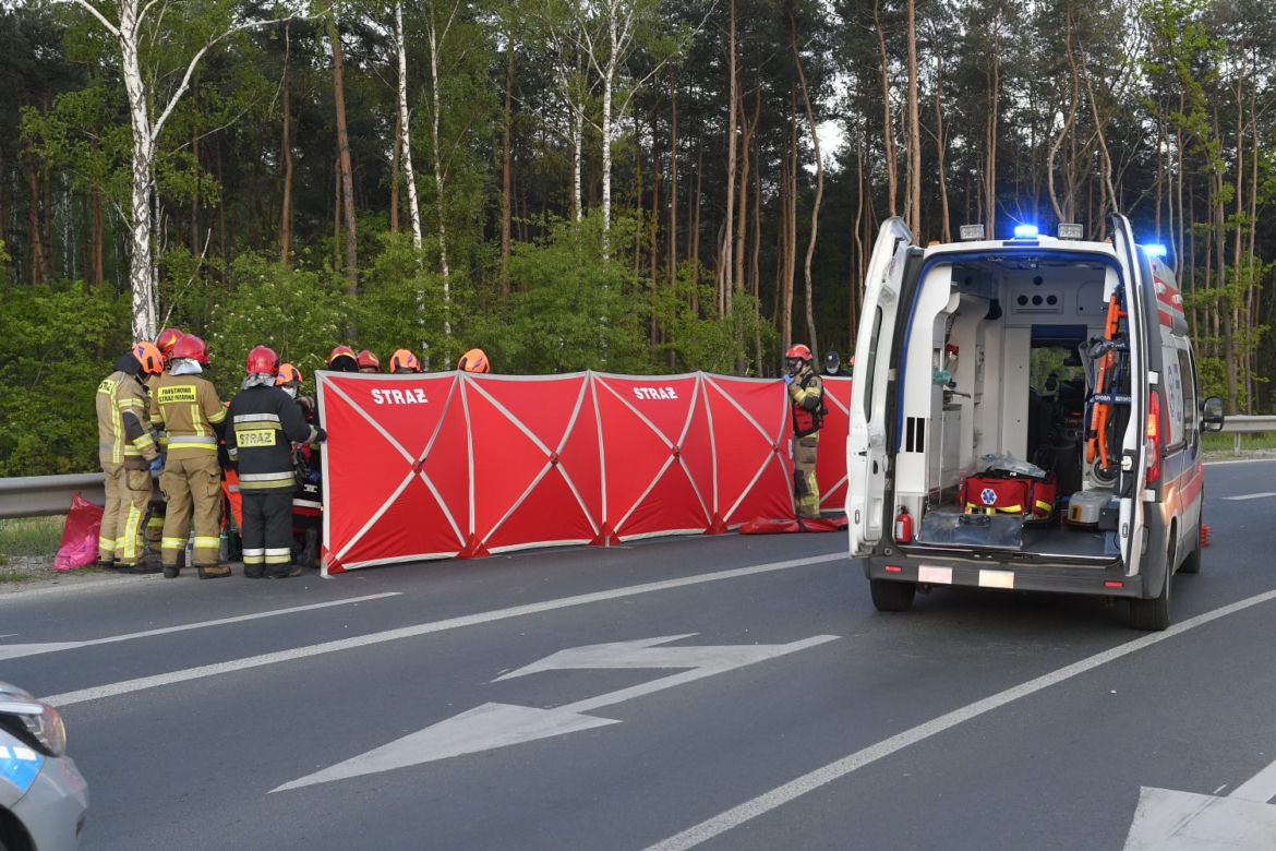 Motocyklista zginął w Zielonce