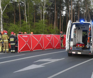 Zielonka. Wypadek motocyklisty