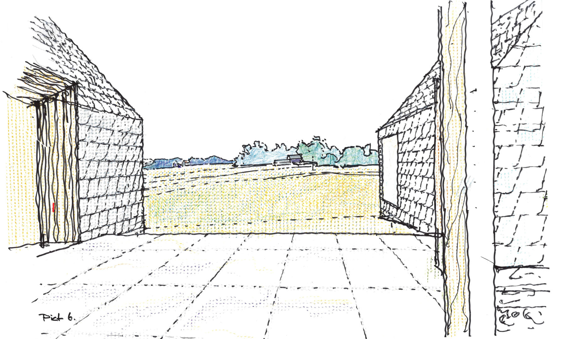 Szkic Muzeum Utracony Sztetl autorstwa Rainera Mahlamäkiego