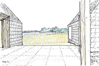 Szkic Muzeum Utracony Sztetl autorstwa Rainera Mahlamäkiego