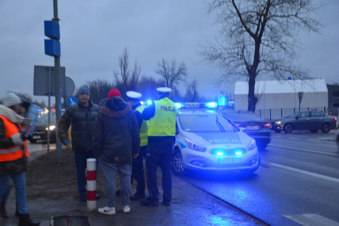 Blokada drogi krajowej DK7