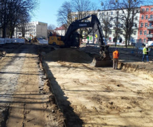 Przebudowa torowisk w centrum Szczecina - kwiecień 2021