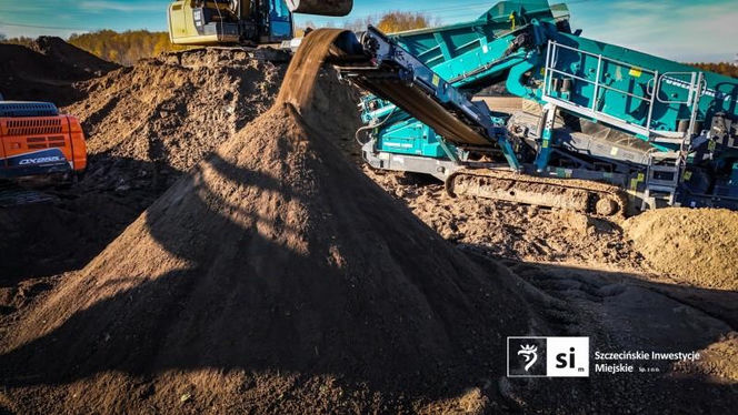 Usuwanie rdestowca na budowie Trasy Północnej