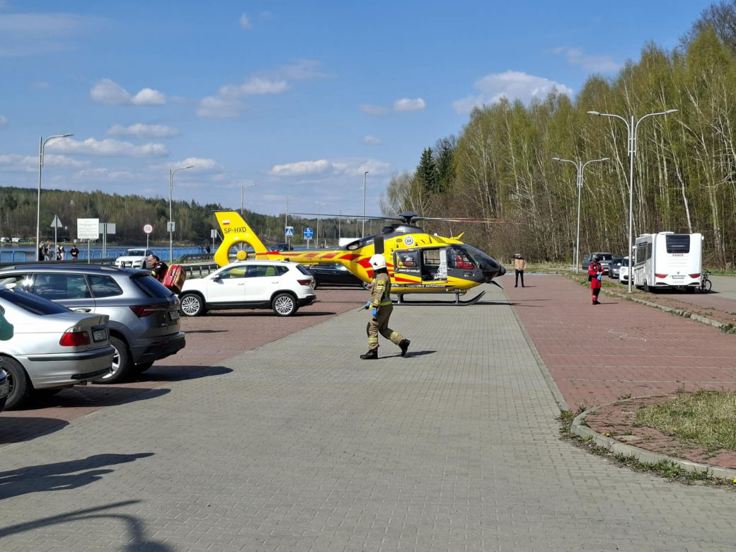 19.04.2026. Wypadek w Krynkach. Lądował LPR